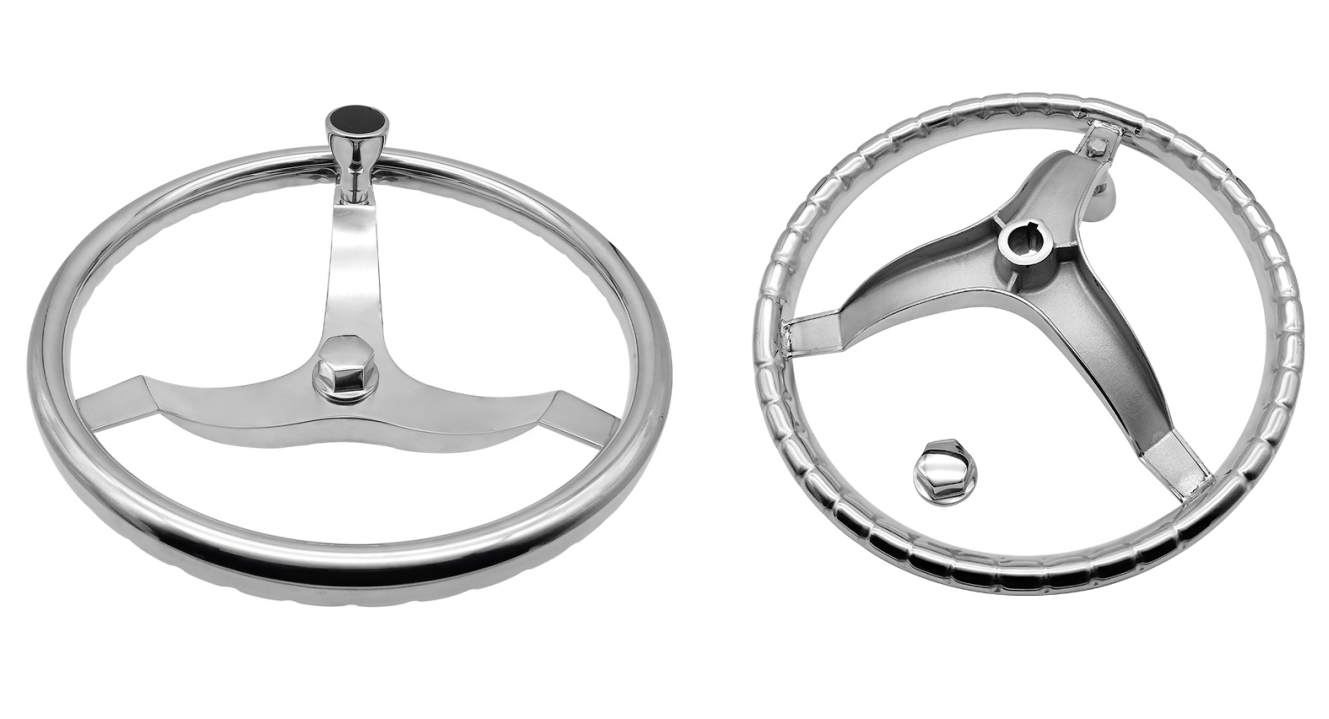 Setir prau stainless steel karo tombol ireng