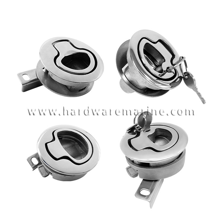 316 Stainless Steel Gaya Ngunci Marine Slam Tarik Latch Kanthi Kunci