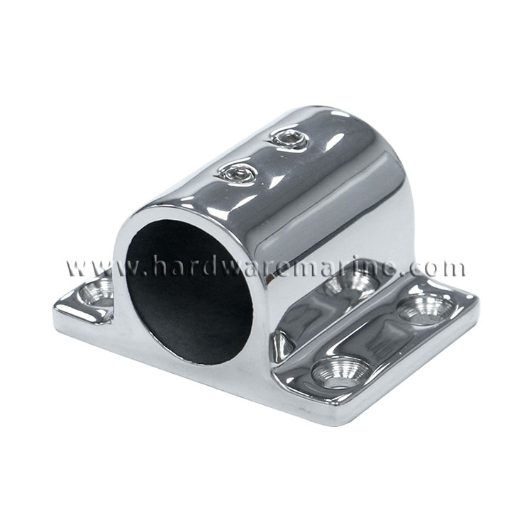 316 Stainless Steel Marine 90 Derajat Rectangle Stanchion Base Mount