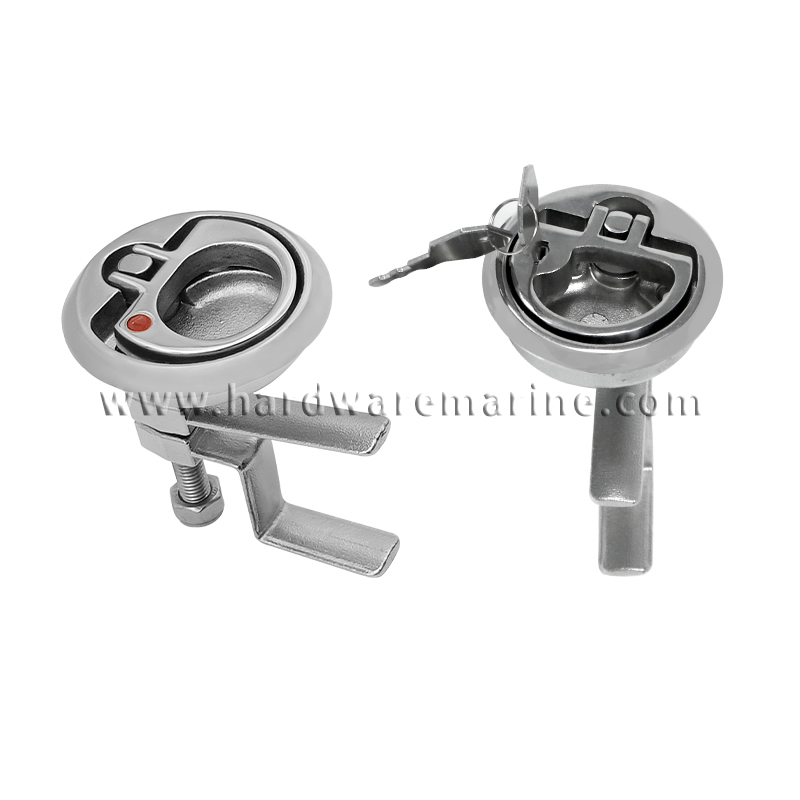 Boat 316 Stainless Steel Embedded kunci karo Hatch Latches Ngunci Gagang Kunci