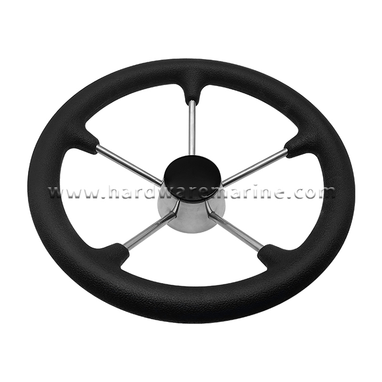 SS Steering Wheel 5 Spoke Foam Grip Kenop Kontrol