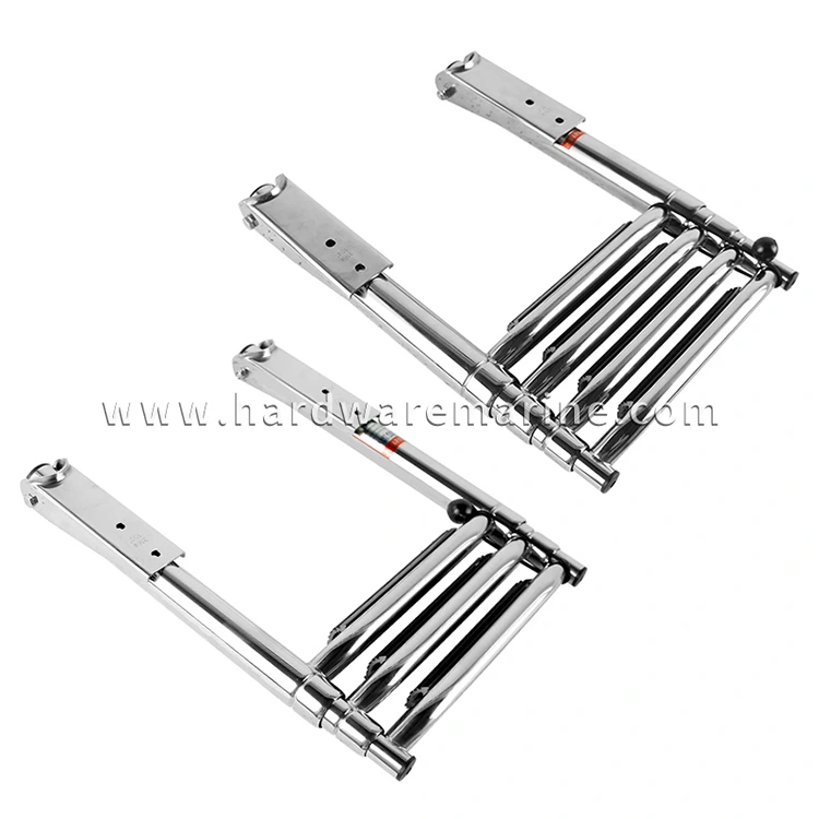 Stainless Steel 3/4 tangga langkah tangga kanthi langkah sudhut