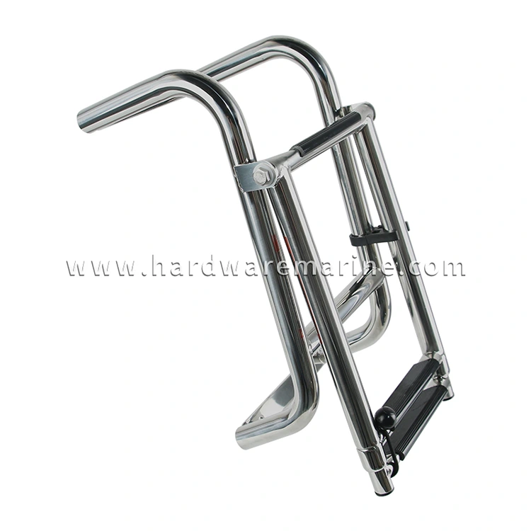 Laut Stainless Steel 3 Langkah Teskopis Boat Ladest