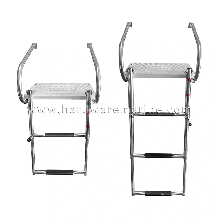 Stainless Steel laut telekopis teleskopik 2/3 langkah tangga karo platform